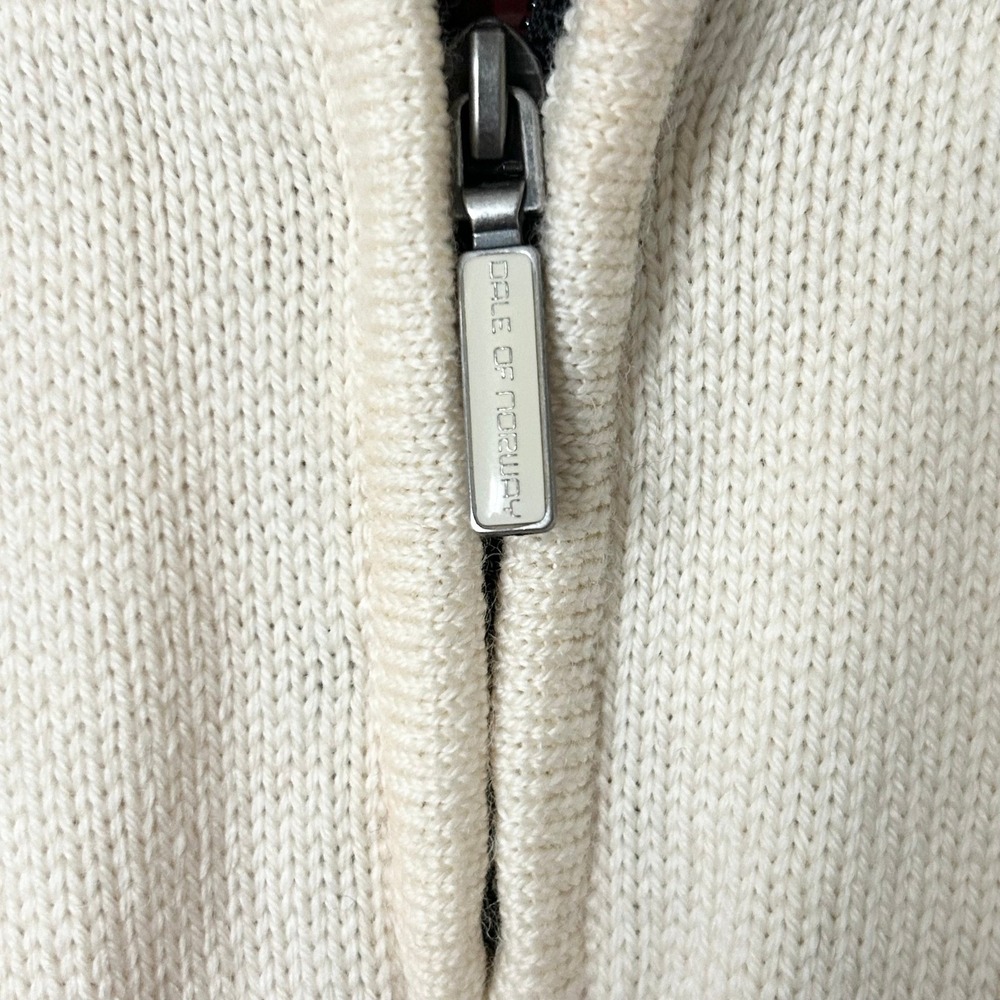 Dale of Norway Womens Merino Wool Quarter Zip Nordic Snowflake Sweater Cream Med - Picture 4 of 10